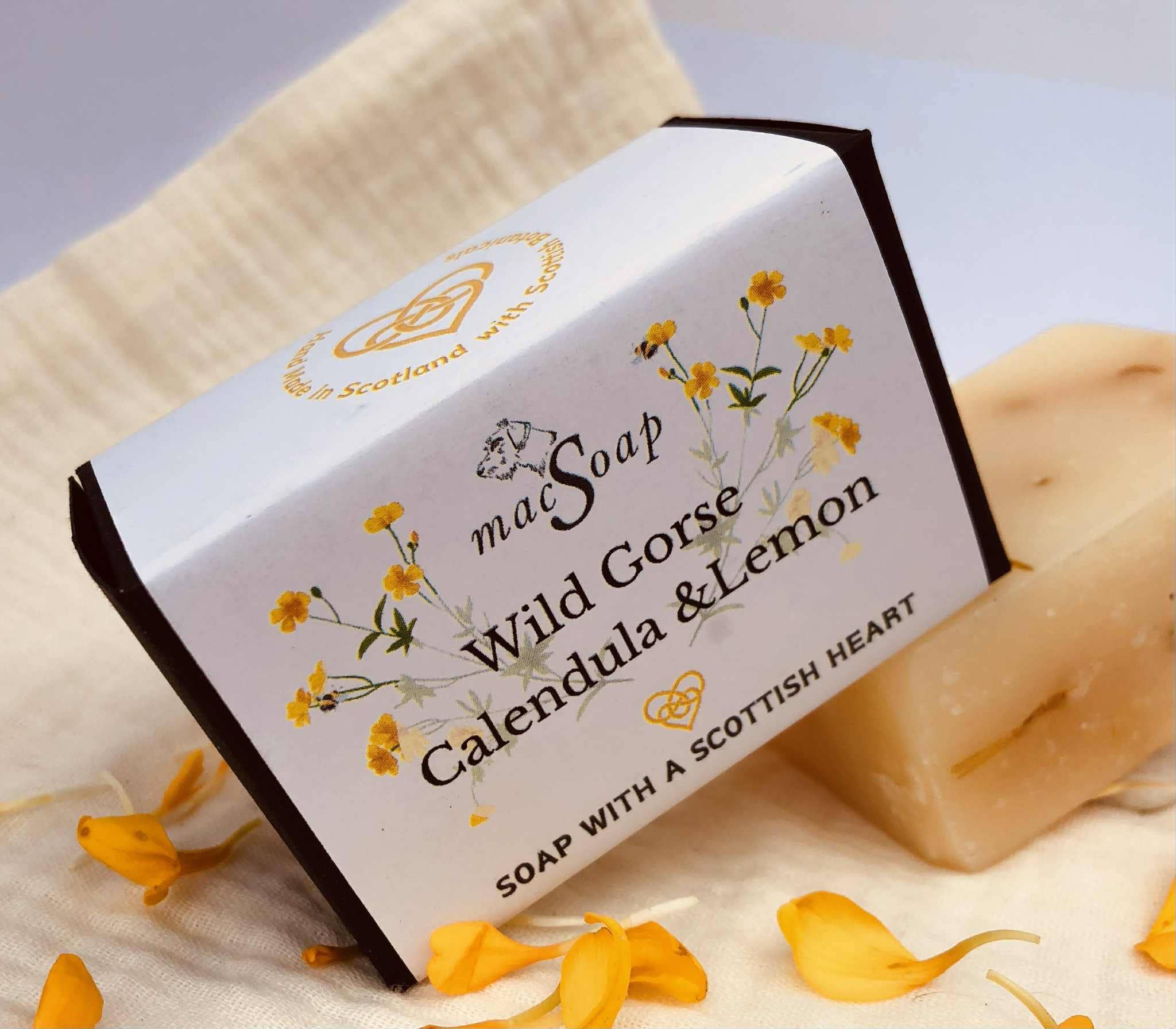 macSoap – wholesale Bar Soap – Wild Gorse, Calendula & Lemon Scottish Botanical Soap1