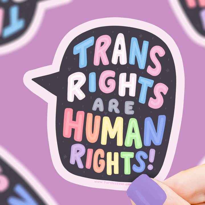 Trans-Rechte sind Menschenrechte, LGBTQ, Vinyl-Aufkleber für den Großhandel von Turtle's Soup