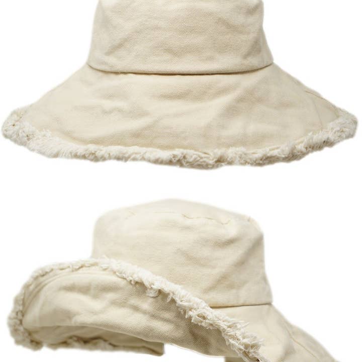 Olive & Pique - Wholesale Bucket Hat - Women's - KEANU 100% Heavy Cotton Twill Raw Edge Bucket Hat, 4" Brim