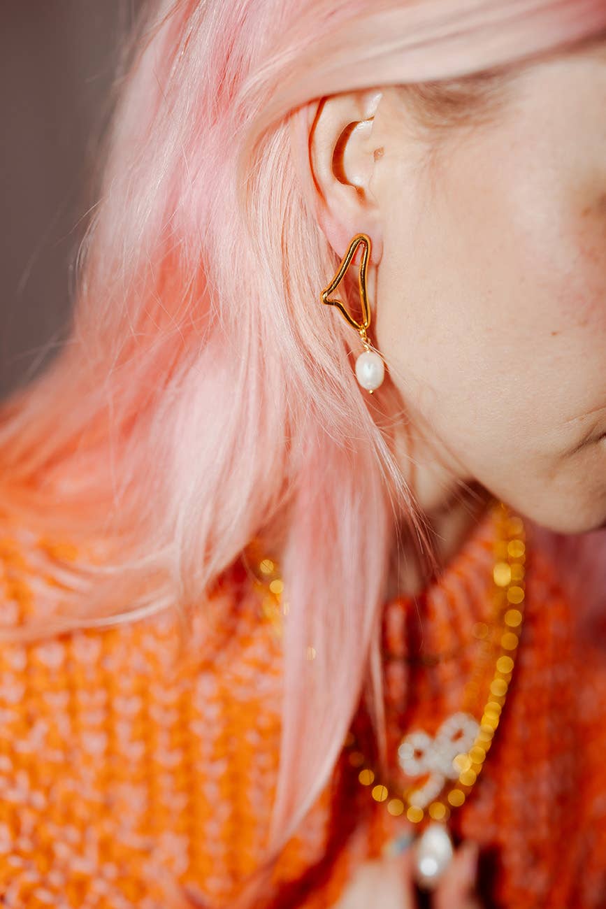 Paulina Otero – Brincos de argola por atacado – Brincos de ondas abstratas2