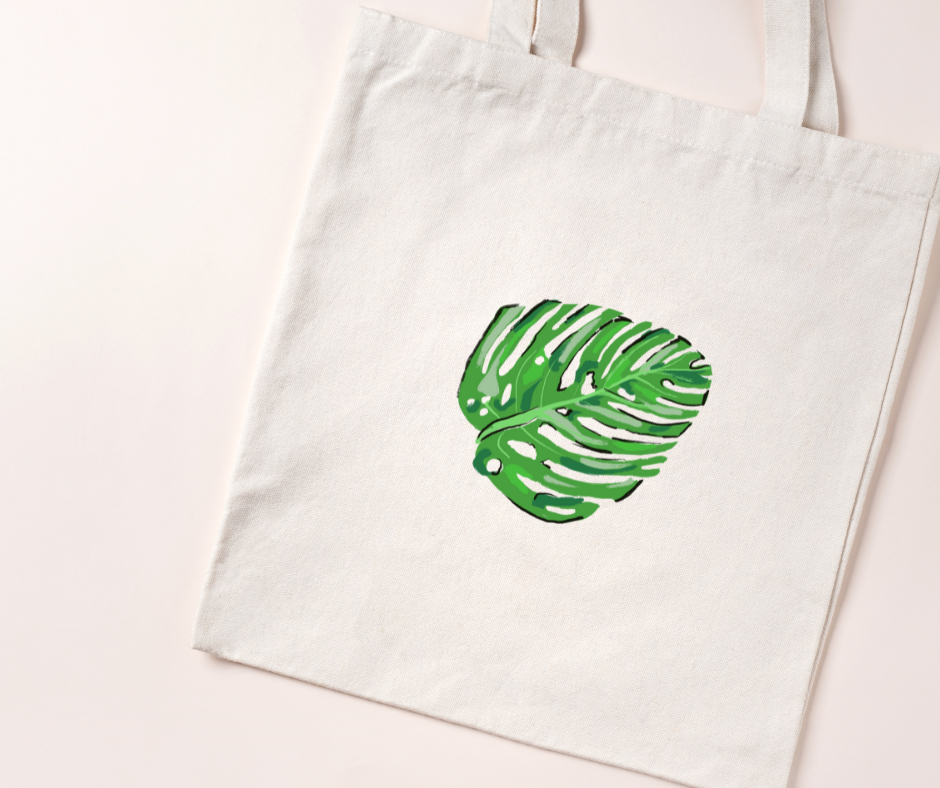 Green Stitches - Wholesale DIY Craft Kit - Monstera paint-by-number tote kit0