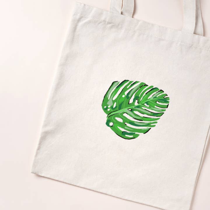 Green Stitches - Wholesale DIY Craft Kit - Monstera paint-by-number tote kit