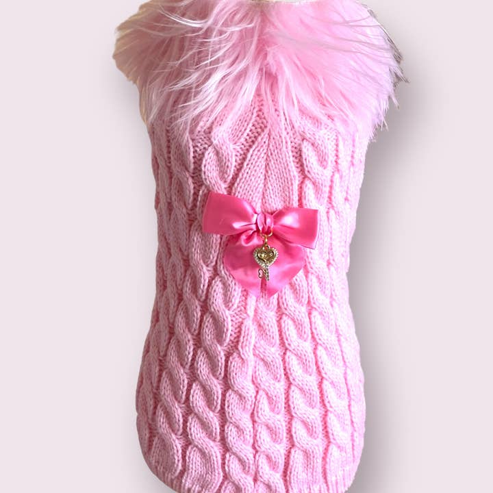 Lock and Key Furry Knit Sweater for wholesale by Bark Fifth Avenue