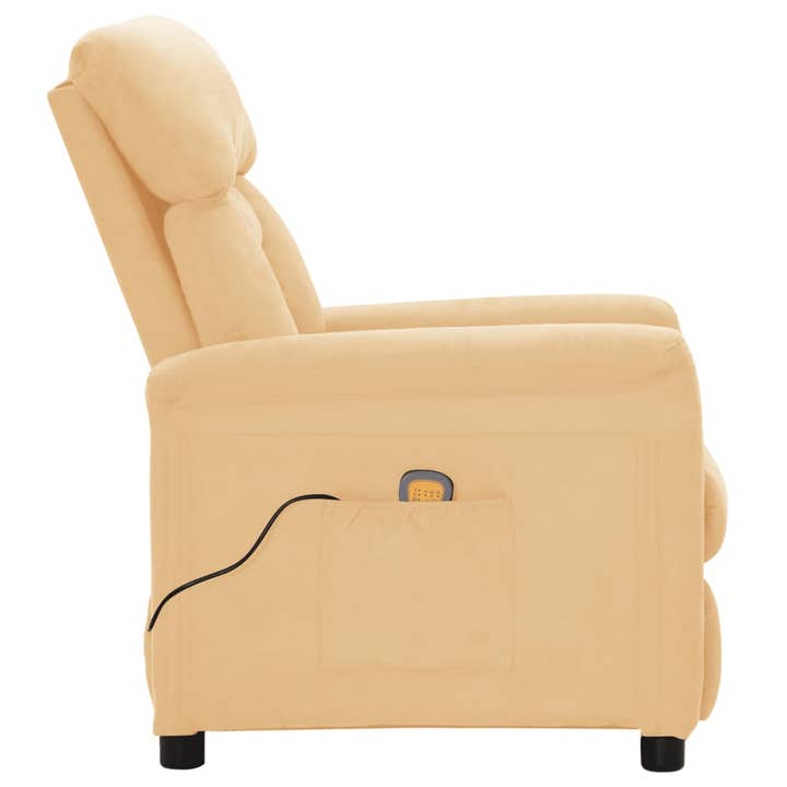 Greenwestons - Wholesale Chair - Green's Electric Massage Recliner Cream Faux Leather3