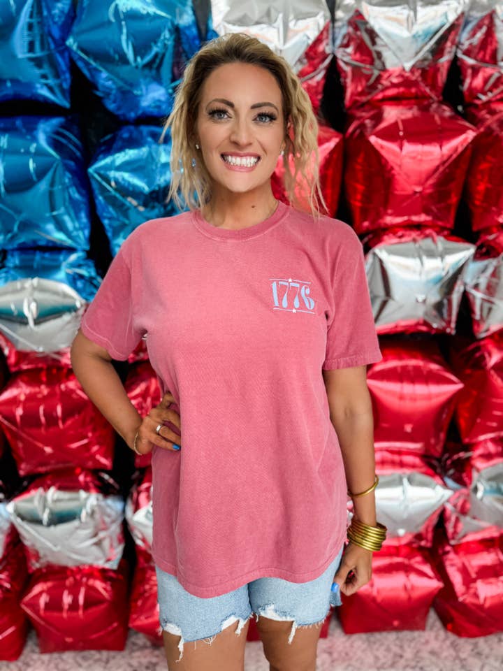 Pierce + Pine - Wholesale Screen Printed T-Shirt - Women's - 1776 Stamp