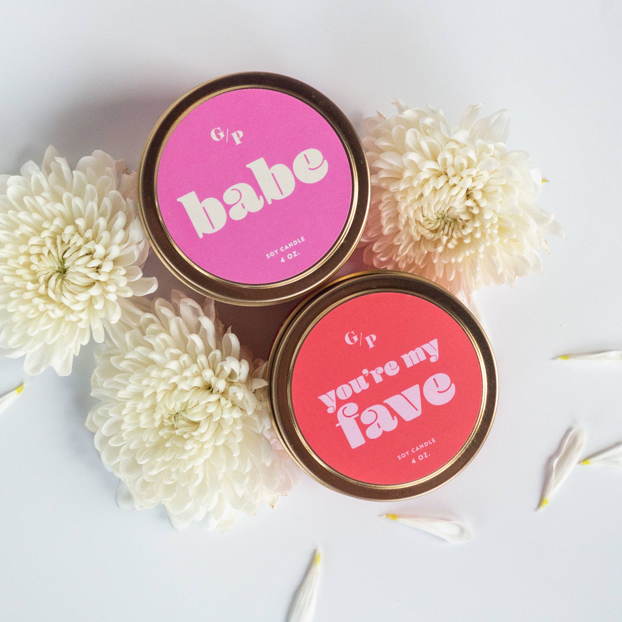 GP Candle Co. - Wholesale Travel Candles - You're My Fave Just Because 4 oz. Candle Tin6