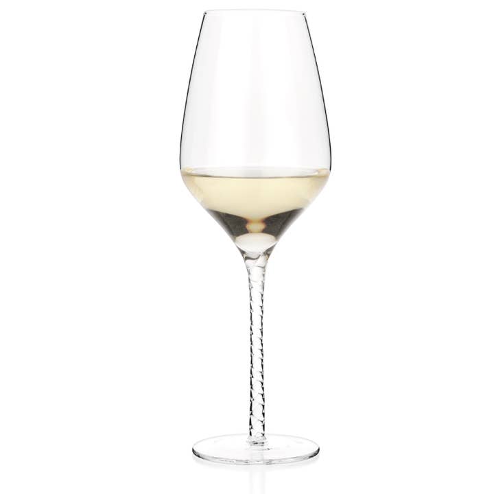 TEALYRA / LUXBE - Wholesale Wine Glass - Luxbe Red White Wine Crystal Glasses Spiral Stem Set 4, 19oz