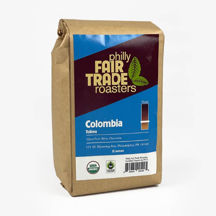 Colombia 12oz - Hele bønne for engroshandel hos Philly Fair Trade