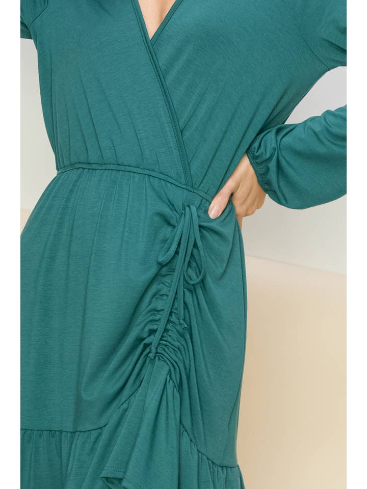 FSL Apparel - Vendita all'ingrosso Vestito - Donna - SD6192 - ABITO AVVOLGENTE IN ECOPELLE TINTA UNITA17