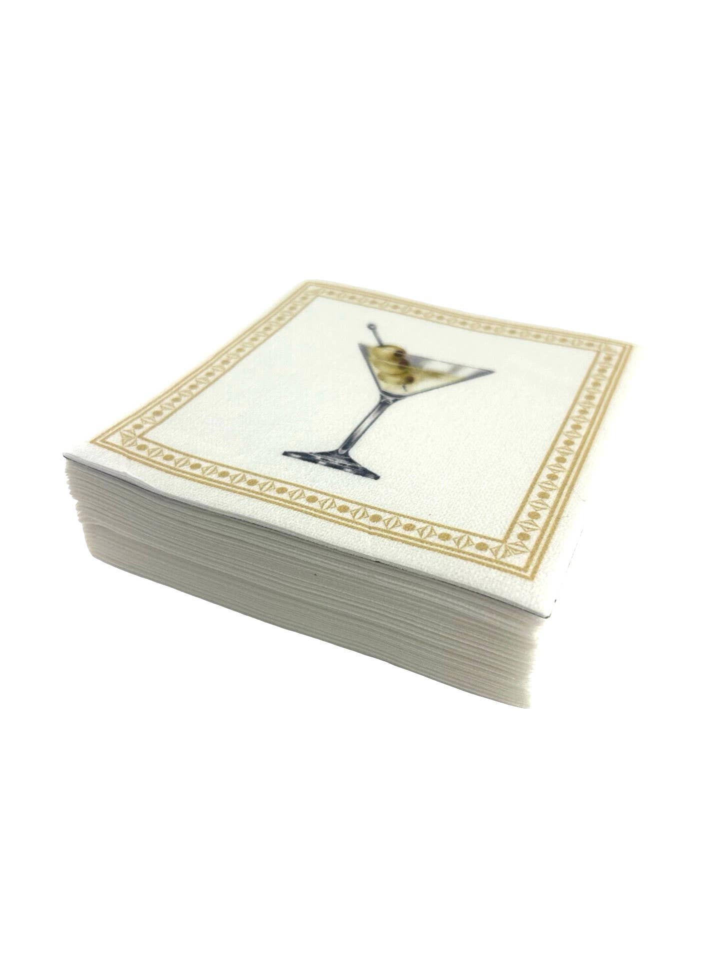 Maven Home - Wholesale Disposable Napkin - Linen-Feel Cocktail Napkins, Martini3