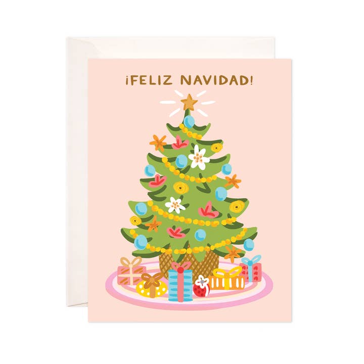 Bloomwolf Studio - Wholesale Christmas Card - Bright Navidad Greeting Card - Spanish Christmas Card1