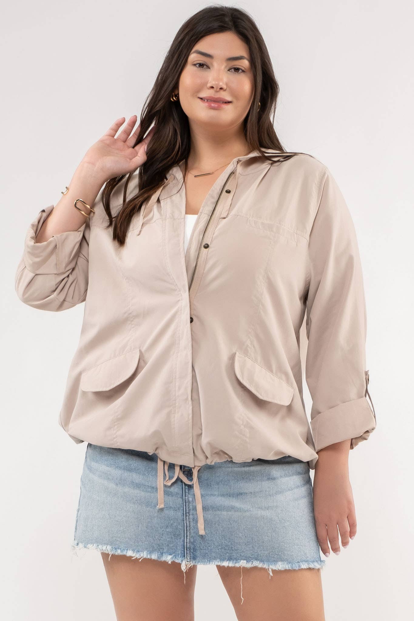 Blu Pepper - Vente Veste – femme - VESTE À CAPUCHE ZIPPÉE À BOUTON-PRESSION PLUS19