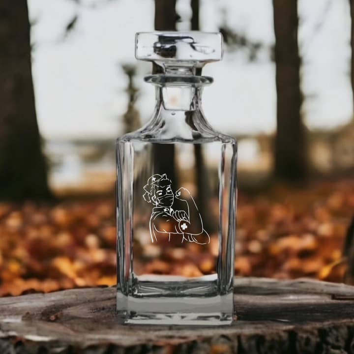 Nurse Woman 26oz Decanter Home Lounge Decor for wholesale by Texan Customs