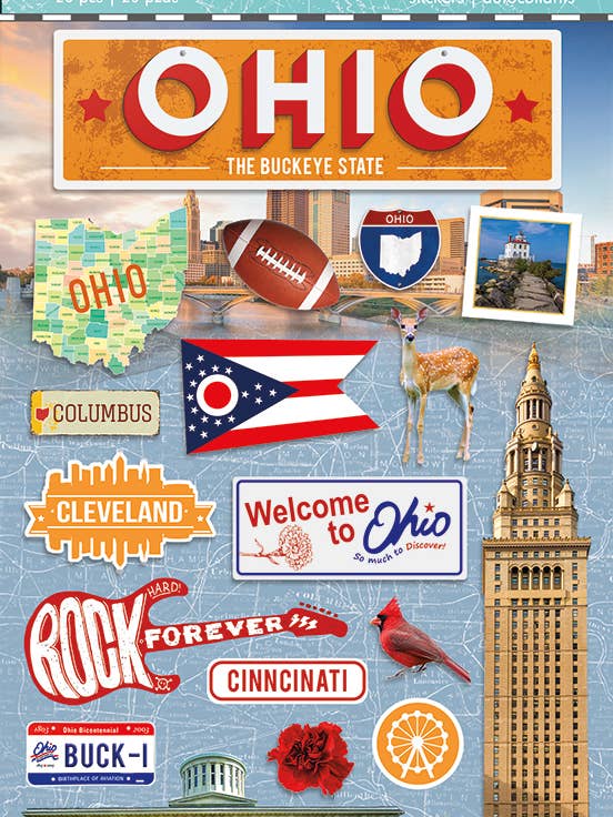 Adhesivo dimensional Travel-Ohio para venta al por mayor de Paper House Productions