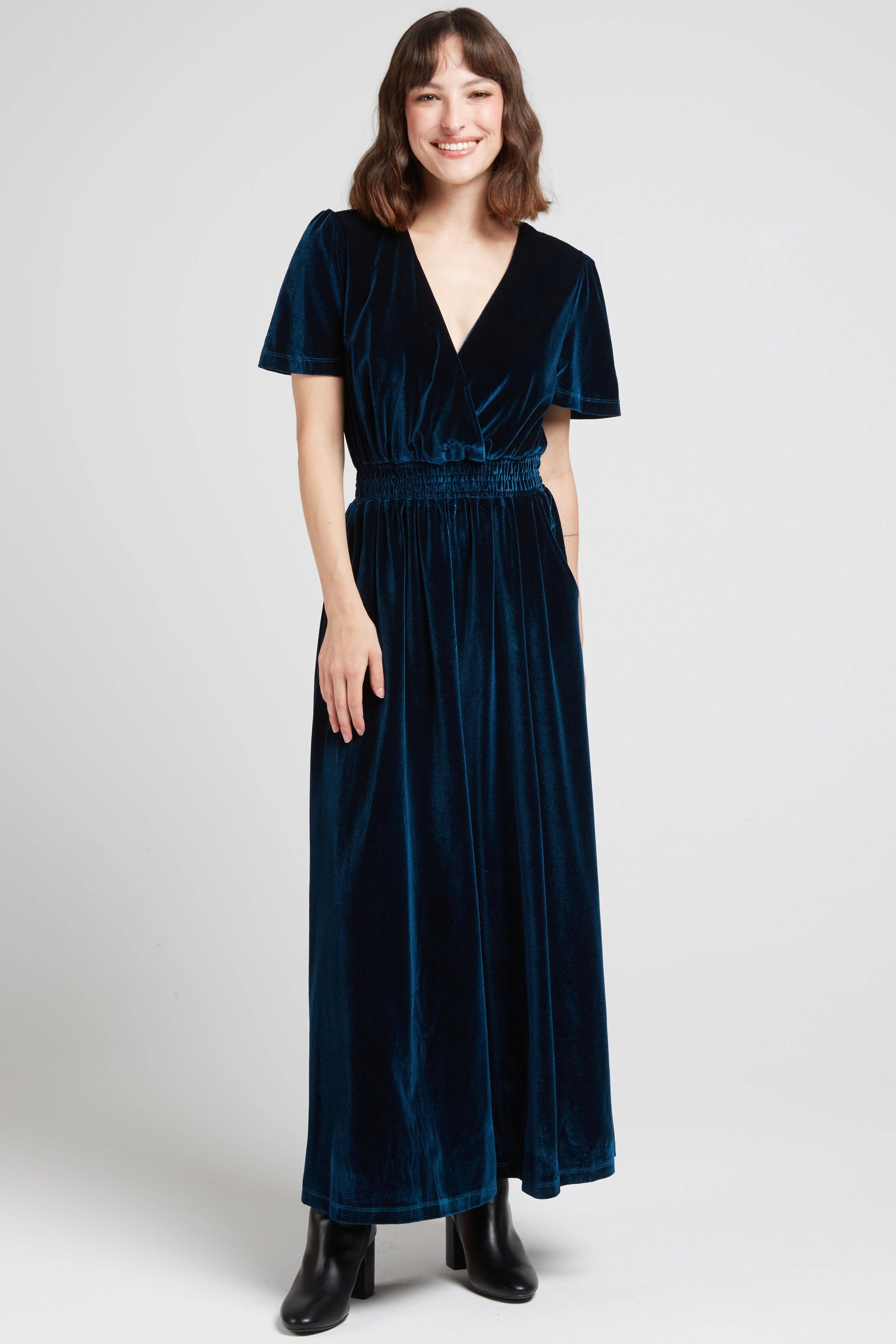 Andy & Lucy - Wholesale Dress - Women's - MILBURN - Long sleeve velvet dress8