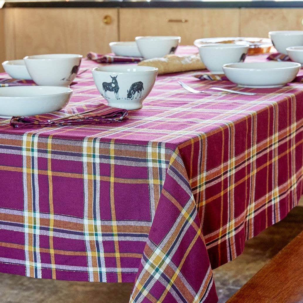 Sylvie Thiriez - Vendita all'ingrosso Tovaglie - Tovaglia Forêt enchantée carreaux3