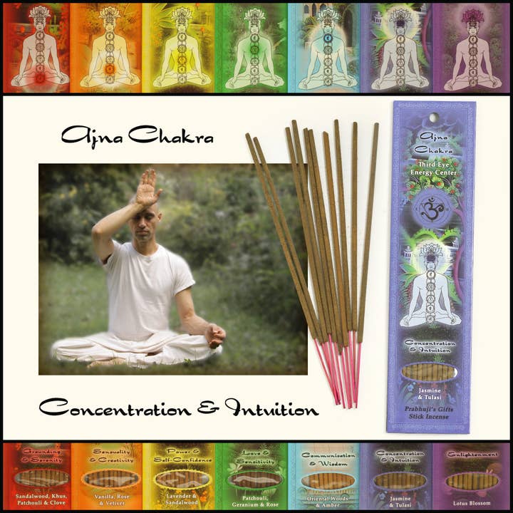 Prabhuji's Gifts - Wholesale Incense - Incense Sticks Third Eye Chakra Ajna - Concentration and Intuition4