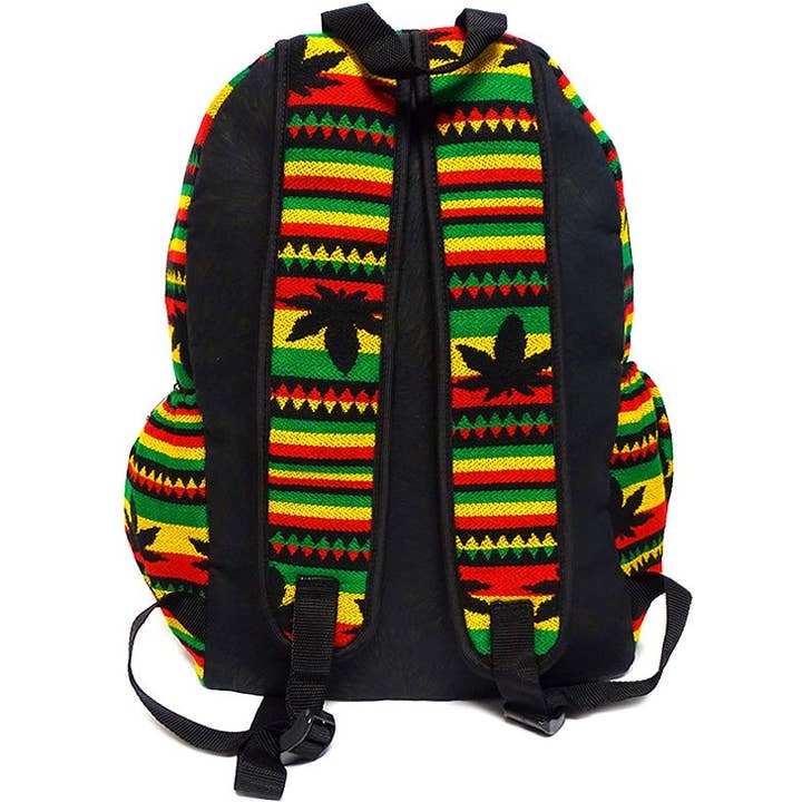 Pichincha - Wholesale Backpack - Women's - Large Rasta Tribal Striped Ecuadorian Backpack