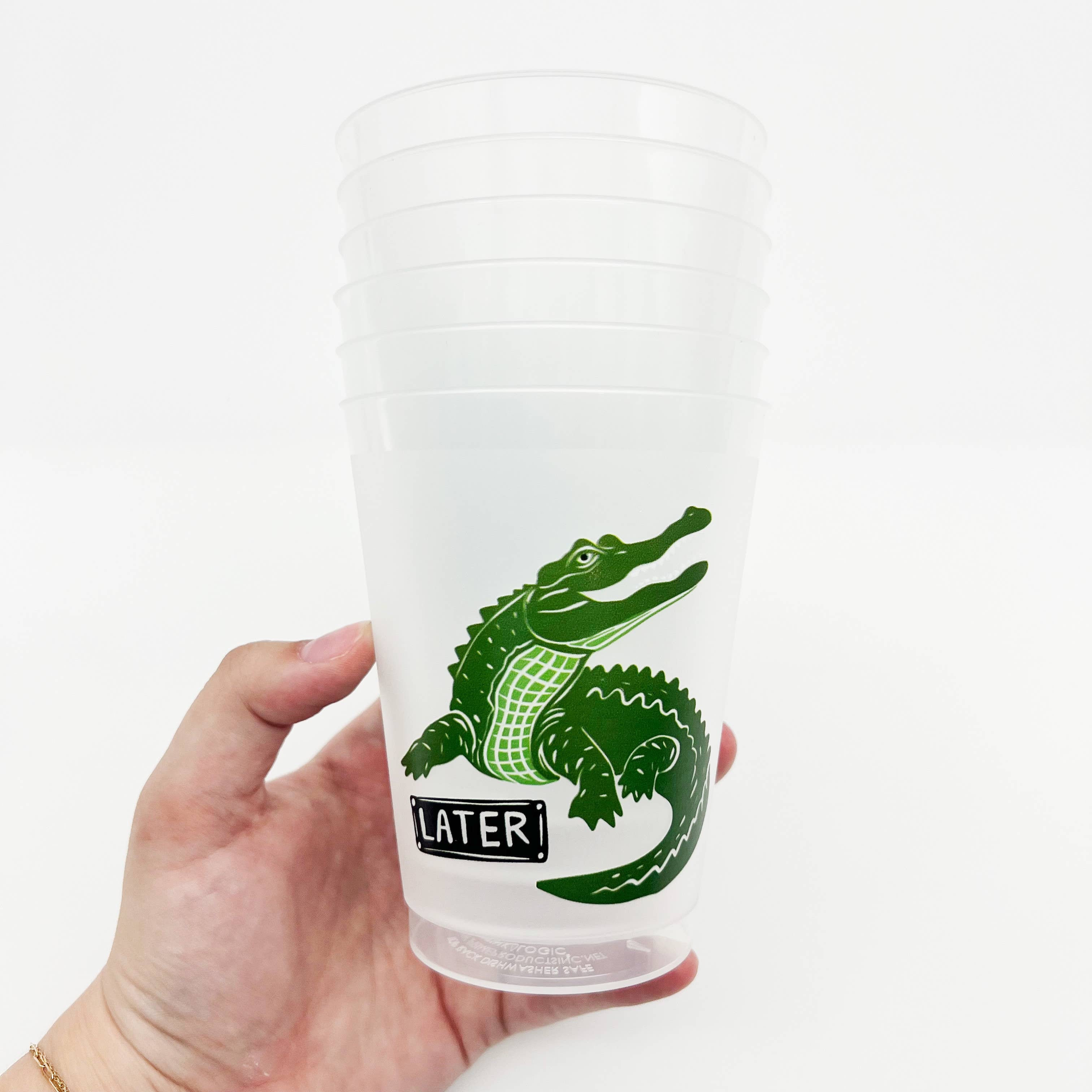Home Malone - Wholesale Disposable Cup - Later Gator Party Cup Set-Fun Pool BBQ Birthday Drinkware1