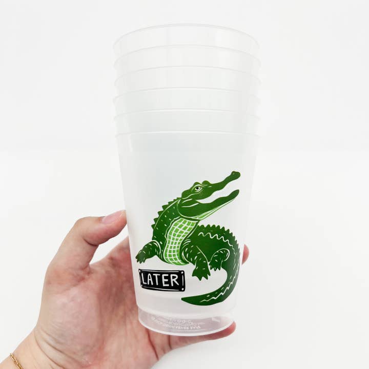 Home Malone - Wholesale Disposable Cup - Later Gator Party Cup Set-Fun Pool BBQ Birthday Drinkware1