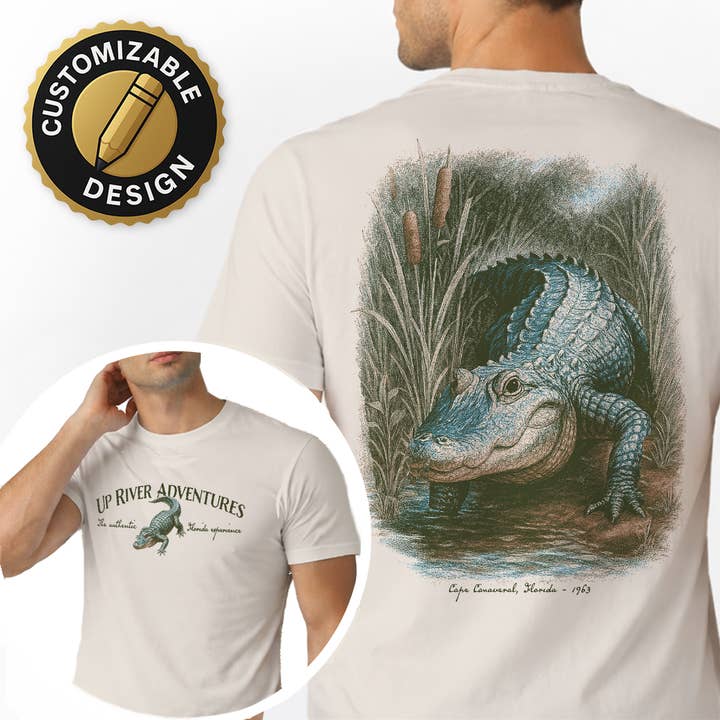 T-shirt graphique vintage Gator – Design de faune personnalisable pour la vente par Textile Graphix