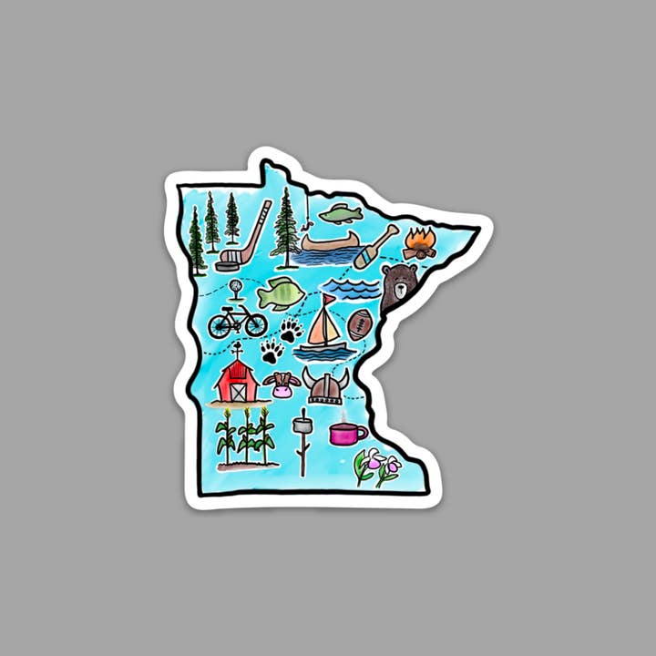 Kevin & Kaia - Wholesale Sticker - Minnesota Activities - Sticker1