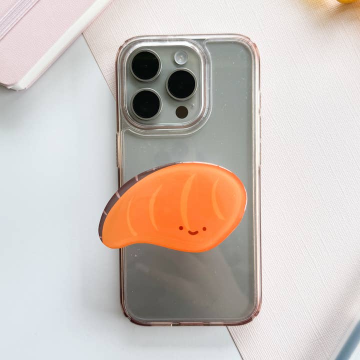 Poignée de téléphone en acrylique Cute Salmon Fish avec époxy pour la vente par PekoPuff
