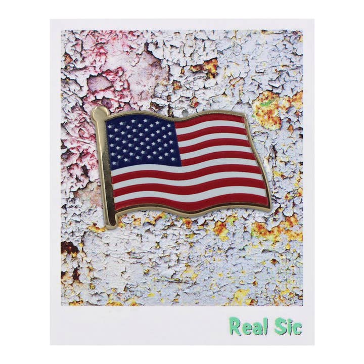 Real Sic - Wholesale Lapel Pin/Button - American Flag Enamel Pin For Patriotic & Ceremonial Souvenir2