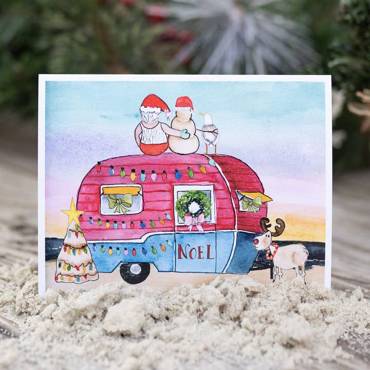 CARTE RV JAMBOREE - larme rouge pour la vente par Watercolor Whimsy