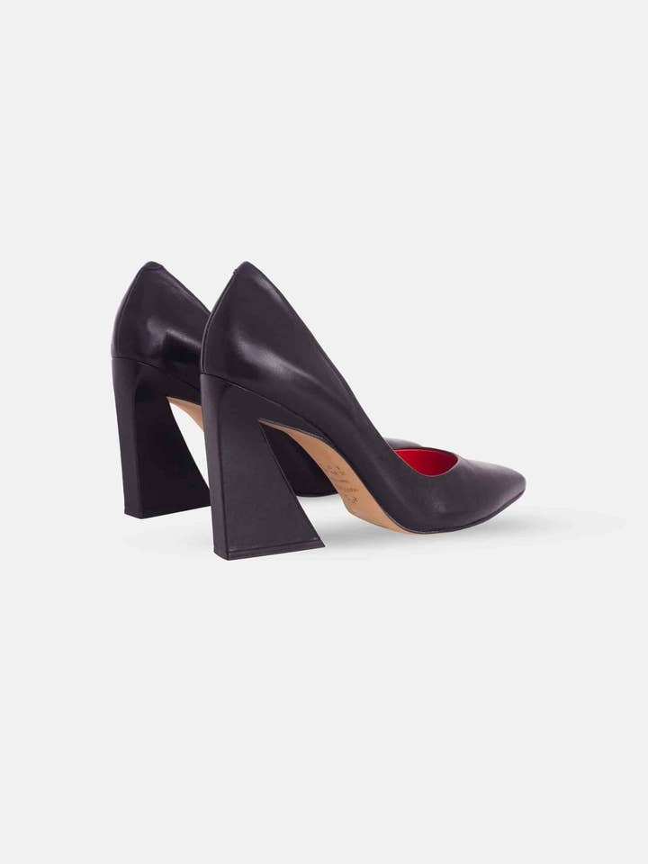 Mangará Atelier - Wholesale High Heels - Women's - Maraca Leather Pumps Maraca – Women’s 10 cm Geometric Block Heel Shoes1