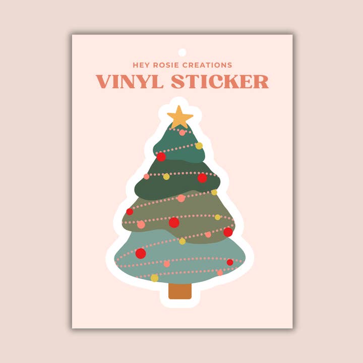 Ferietræ klistermærke for engroshandel hos Hey Rosie Creations