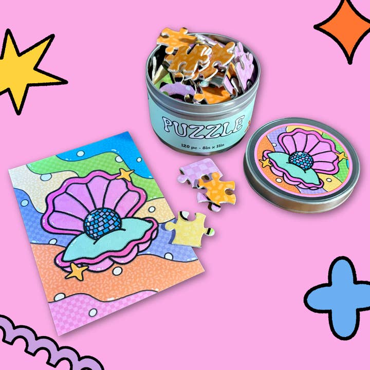 Get Stoked - Wholesale Puzzle - Kids - Disco Clam Puzzle - 120pc
