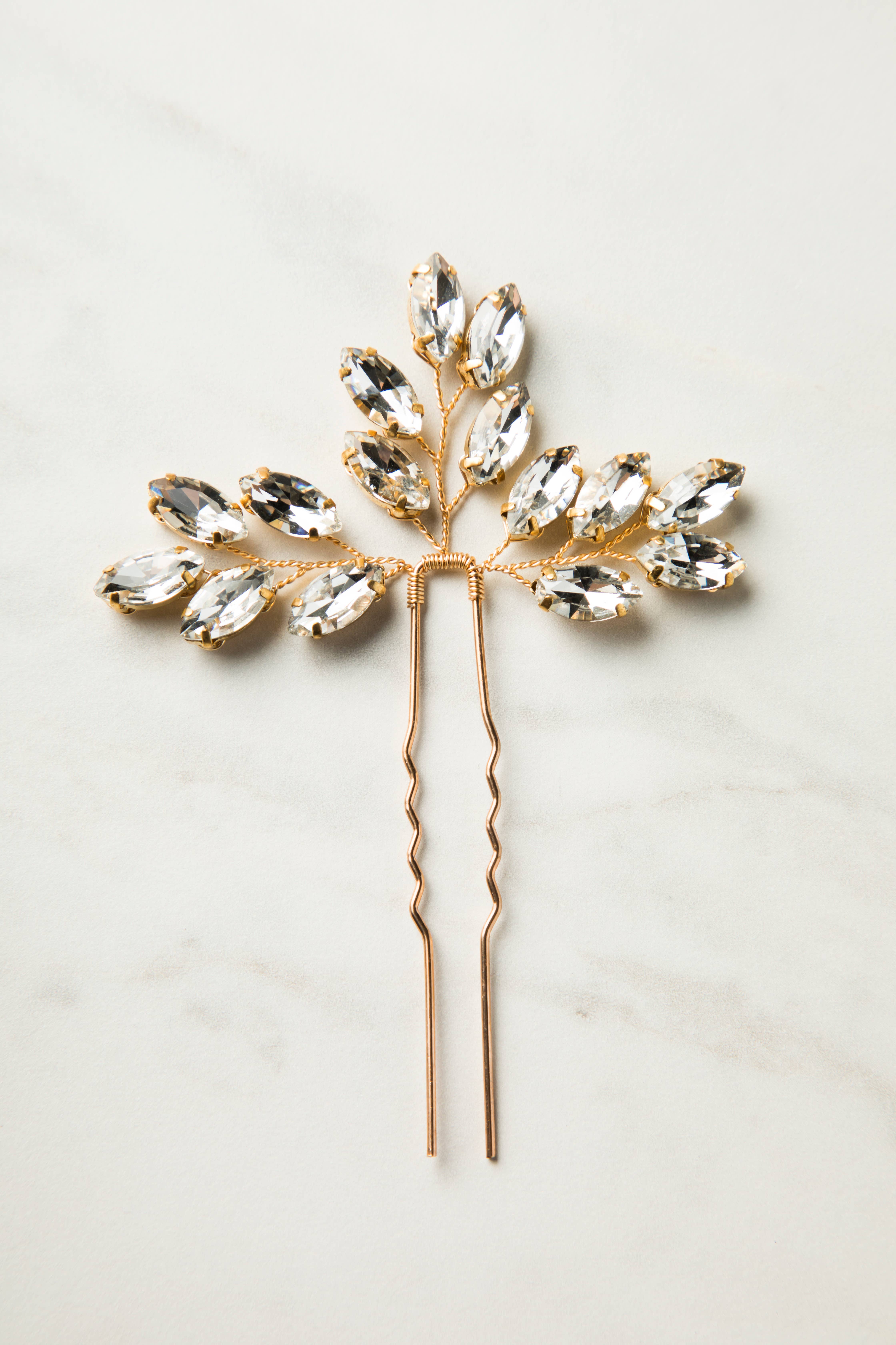 SallyJaneBridal - Wholesale Hair Pin - Esther Hairpins Gold - bridal hair jewelry - set of 24