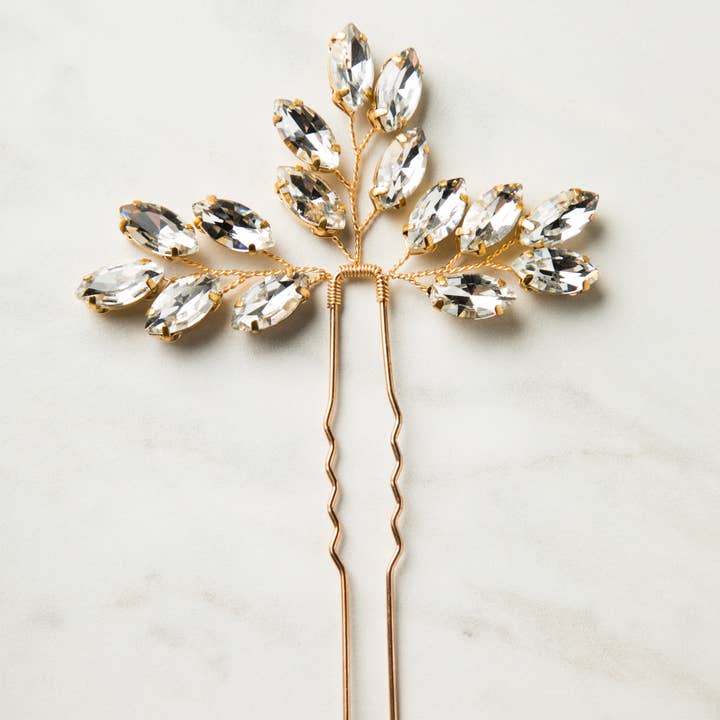 SallyJaneBridal - Wholesale Hair Pin - Esther Hairpins Gold - bridal hair jewelry - set of 24