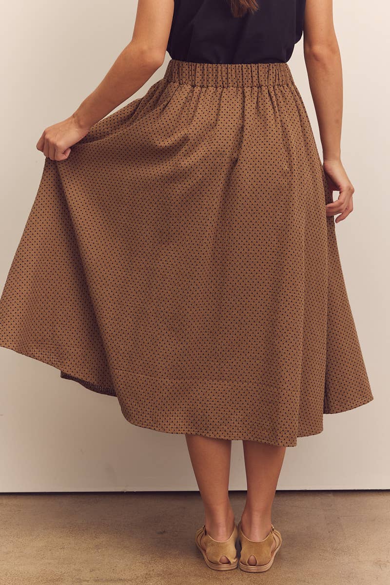 Brown Midi-circled cotton skirts for wholesale on Faire8