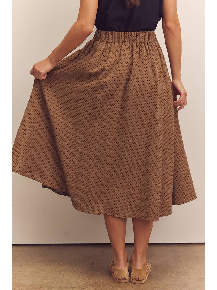 Brown Midi-circled cotton skirts for wholesale on Faire8