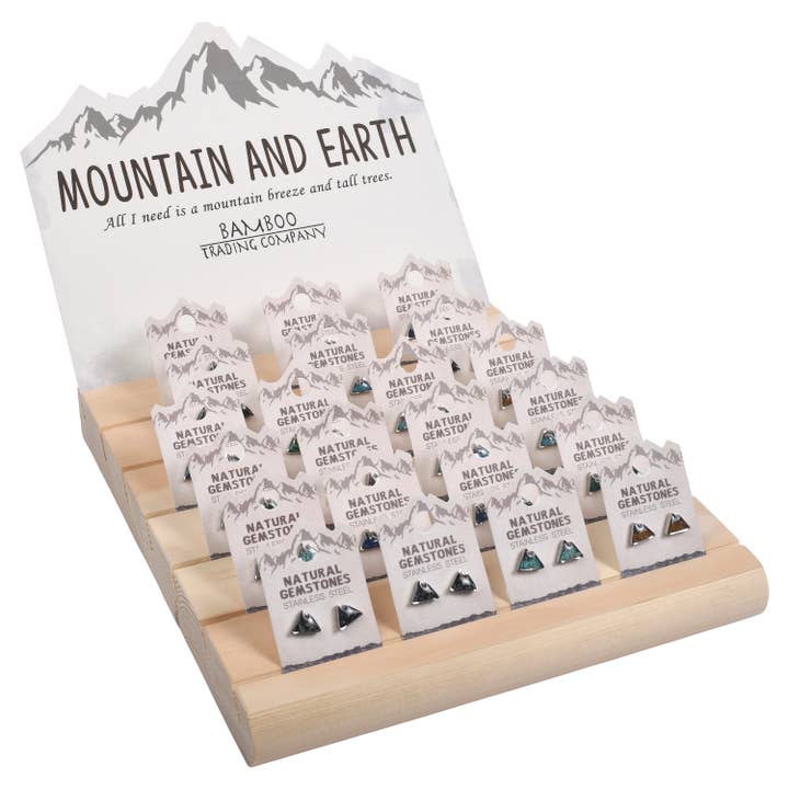 Mountain and Earth Post Earring Assortment for wholesale by Bamboo Trading Company