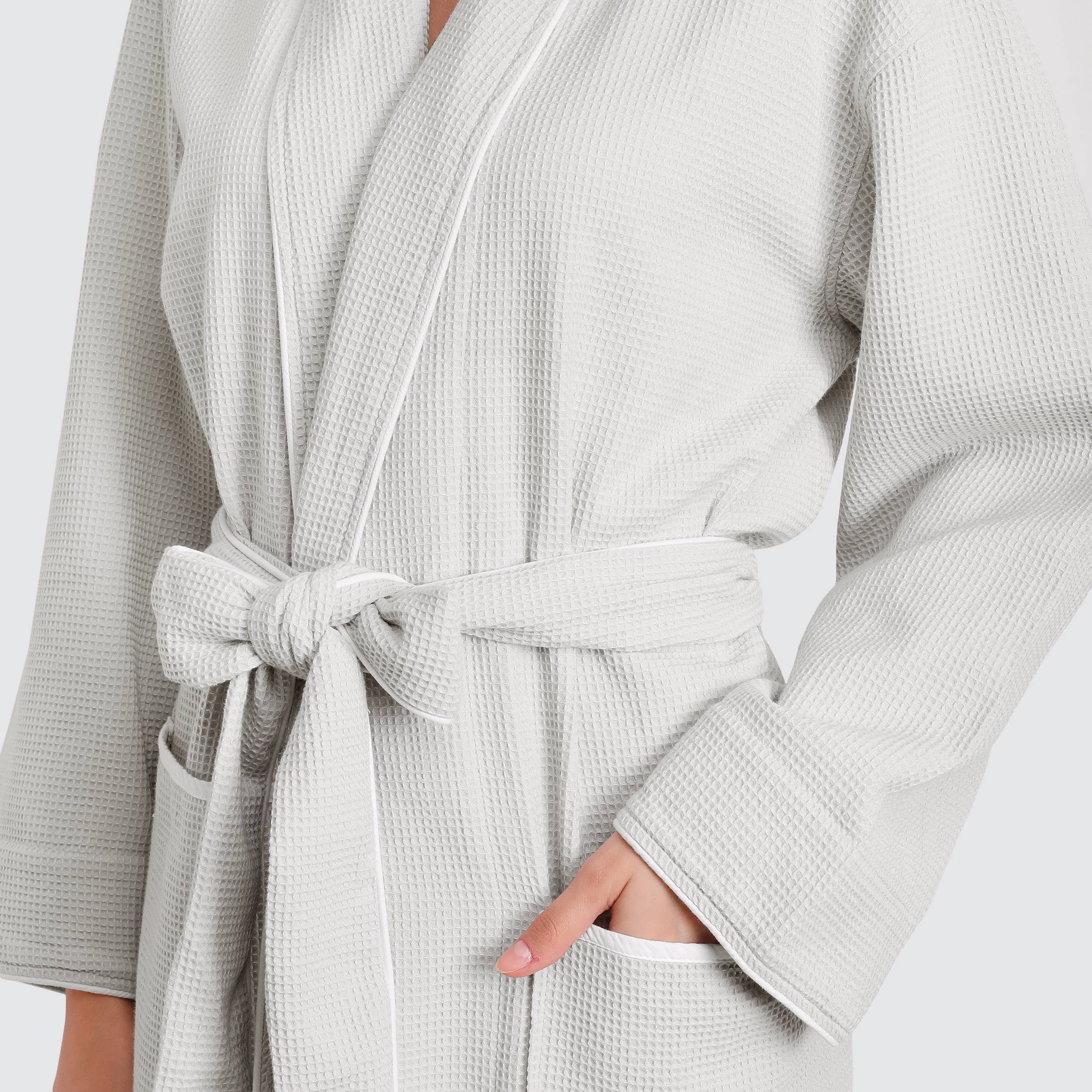 Viverano Organics - Wholesale Robe - Women's - Women's Organic Waffle Weave Bath & Spa Robe (3 Colors)6