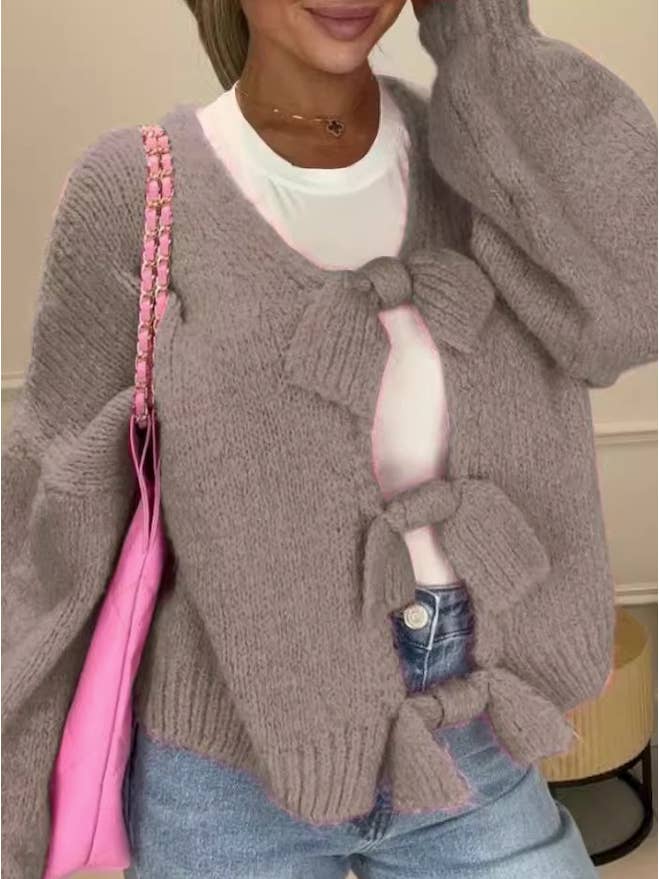 Miss Sparkling - Wholesale Cardigan - Dames - Vest met strik