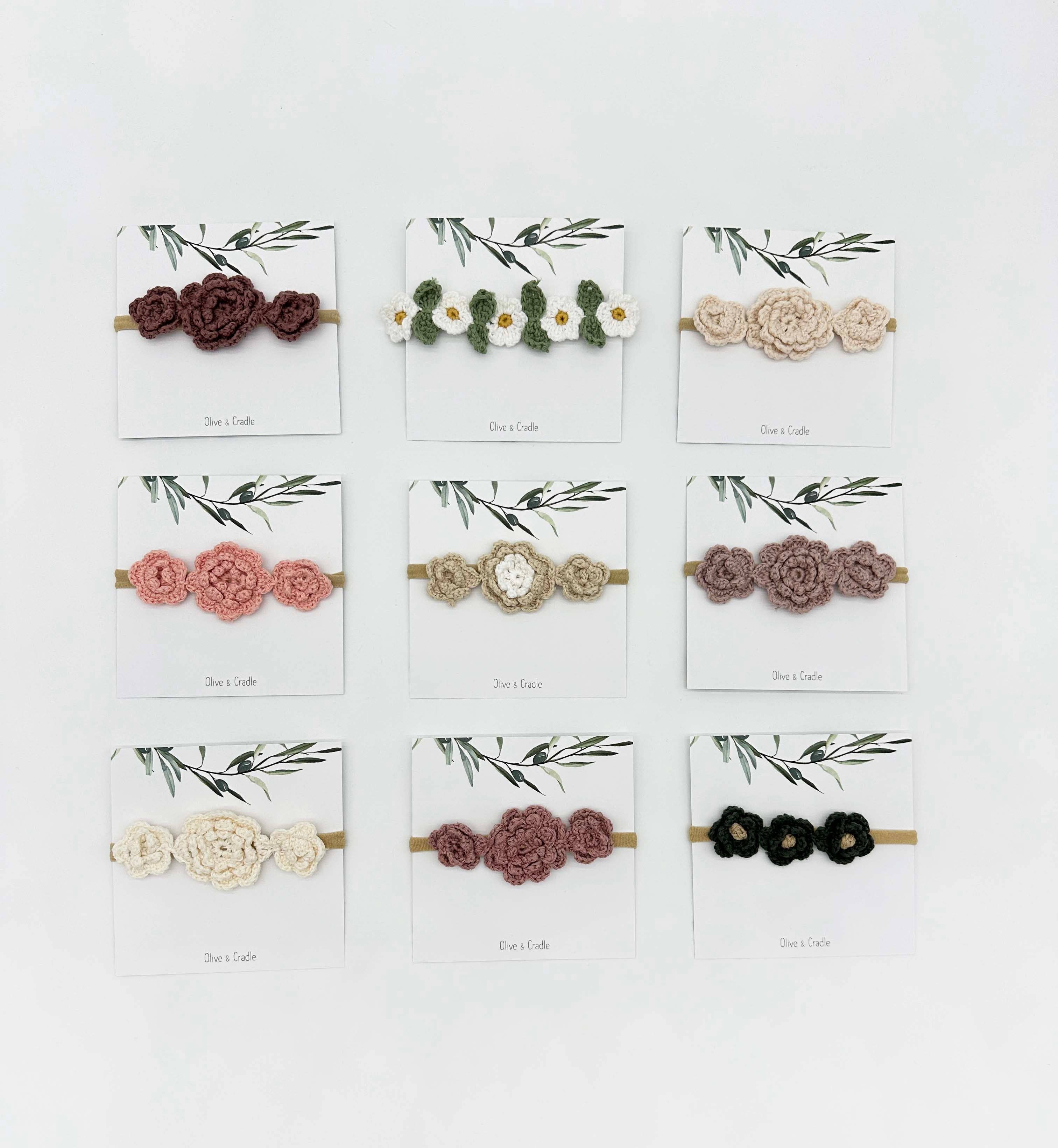 OLIVE & CRADLE - Wholesale Fashion Headband - Baby - Crochet Flower Headband11