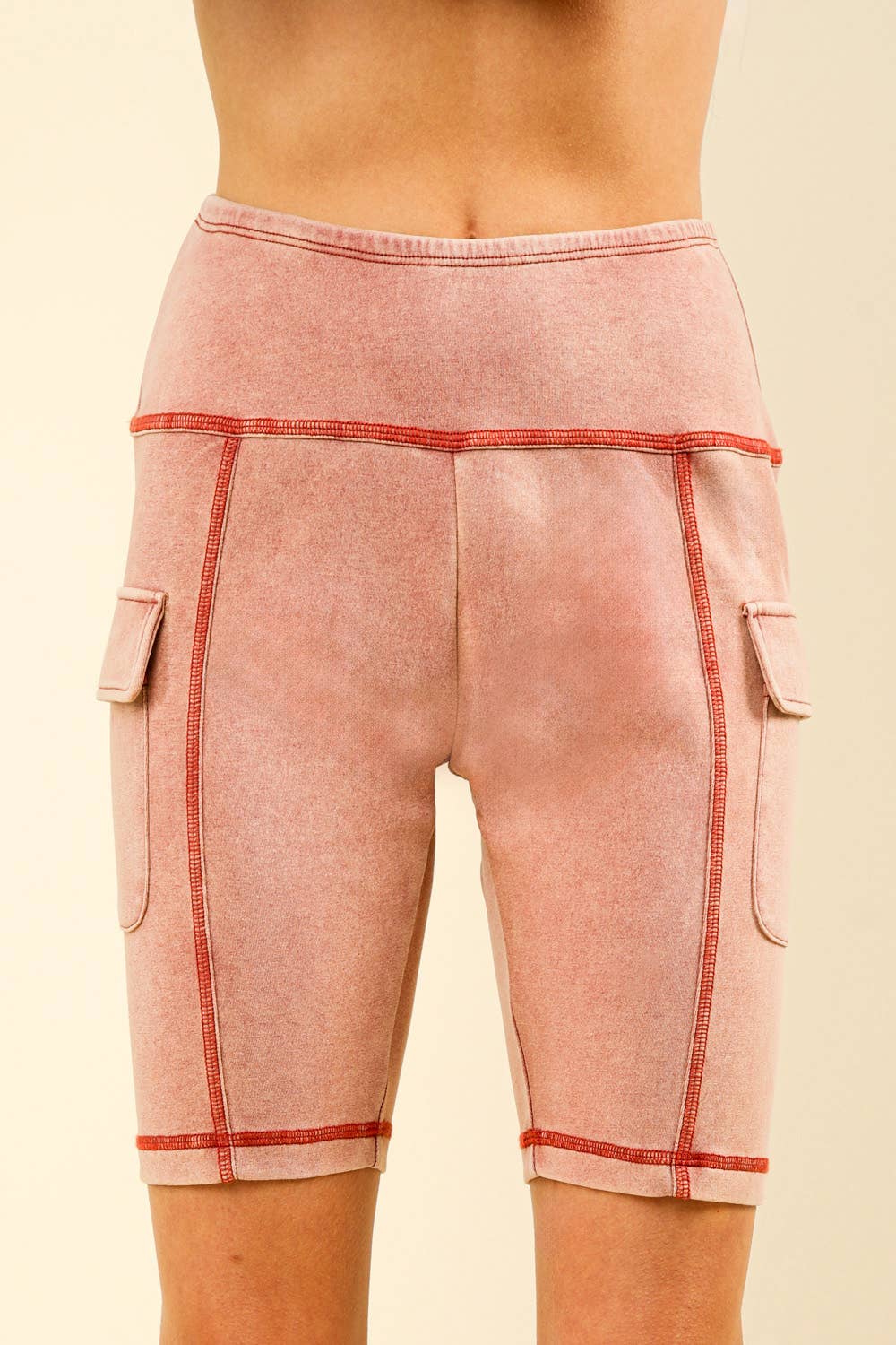 VERY J – Engroshandel Shorts – Kvinder – NP70303-vaskede bløde strikkede Cargo cykelshorts1