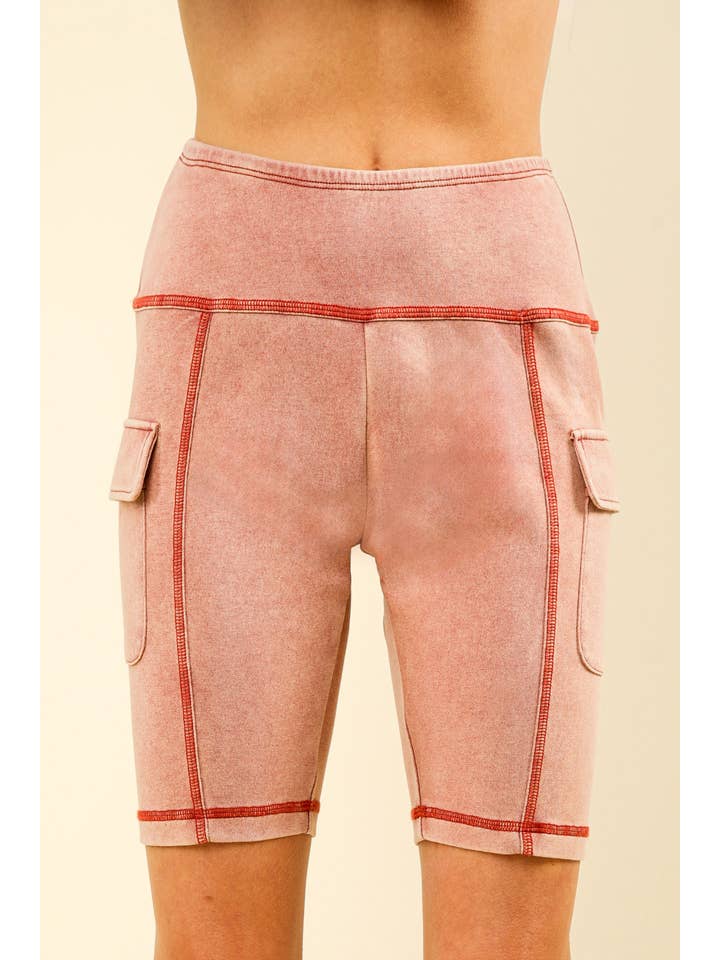 VERY J – Engroshandel Shorts – Kvinder – NP70303-vaskede bløde strikkede Cargo cykelshorts1