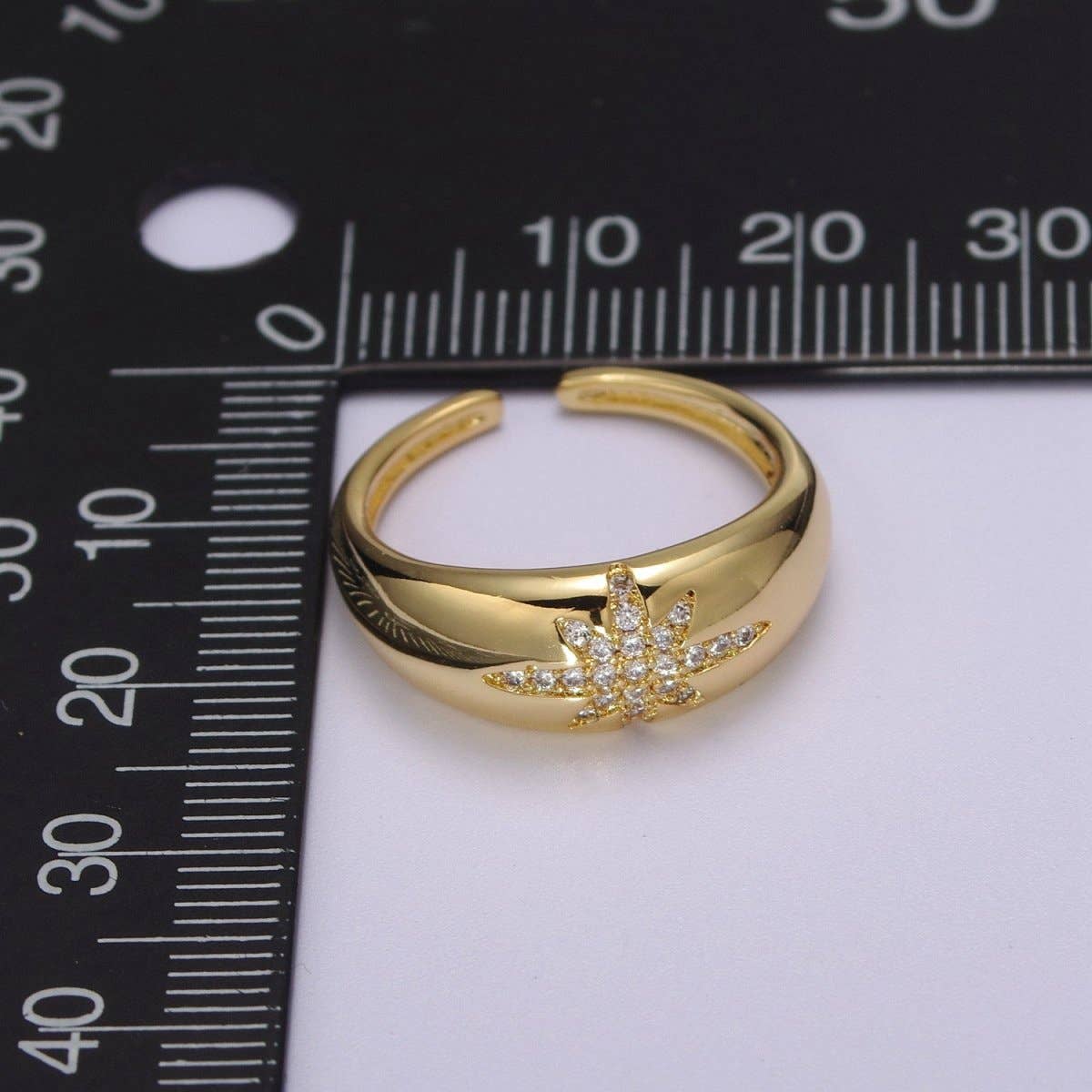 Aim Eternal - Vente Anneau/bague à empiler - Bague Dôme Étoilé, Bague en Or Ajustable, Bague Épaisse, Bague Empilable pour Bijoux de Statement Idée Cadeau d'Anniversaire pour Elle bague femme S-1693