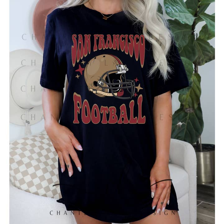 San Francisco 49ers Football Retro Groovy Comfort Farben für den Großhandel von Chantely Lace