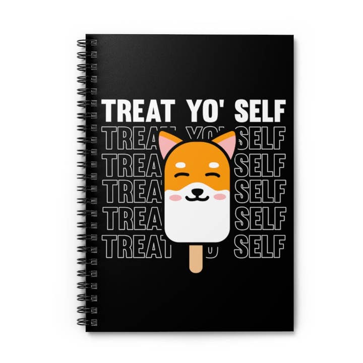 Carnet à spirale, joli carnet graphique pour les amoureux des chiens à quatre pattes, tendance vintage pour la vente par Teegarb LLC