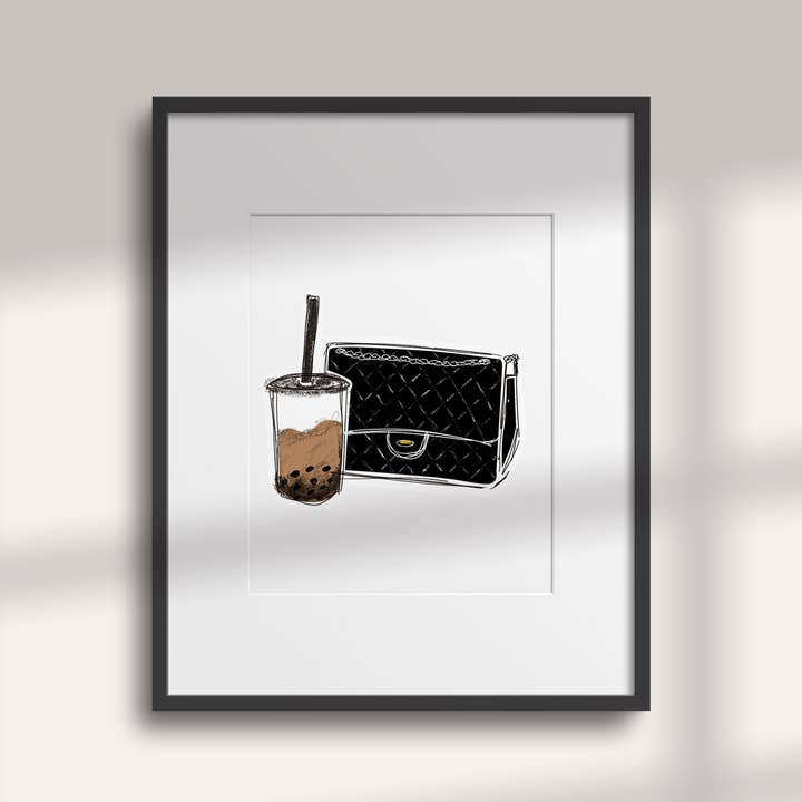 My Ohh My Studio - Wholesale Art Print - Boba & Bag Art Print