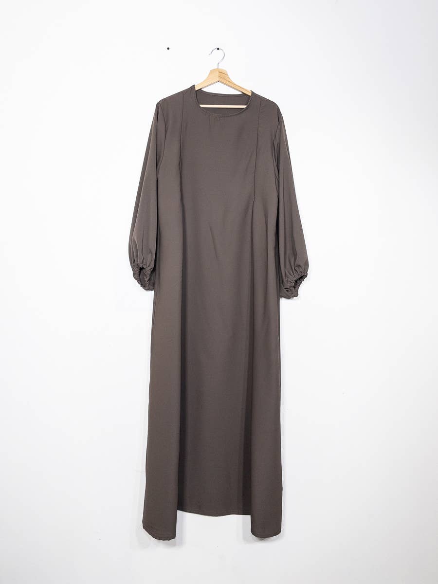 IDEAL OUTFIT - Wholesale Nursing Dress - Maternity - Medina silk nursing abaya with zip opening 2508PK19