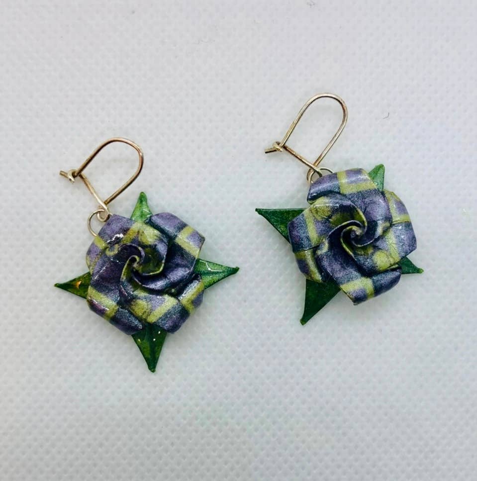 L'éco maison décoration - Wholesale Dangle Earrings - Origami flower earrings10