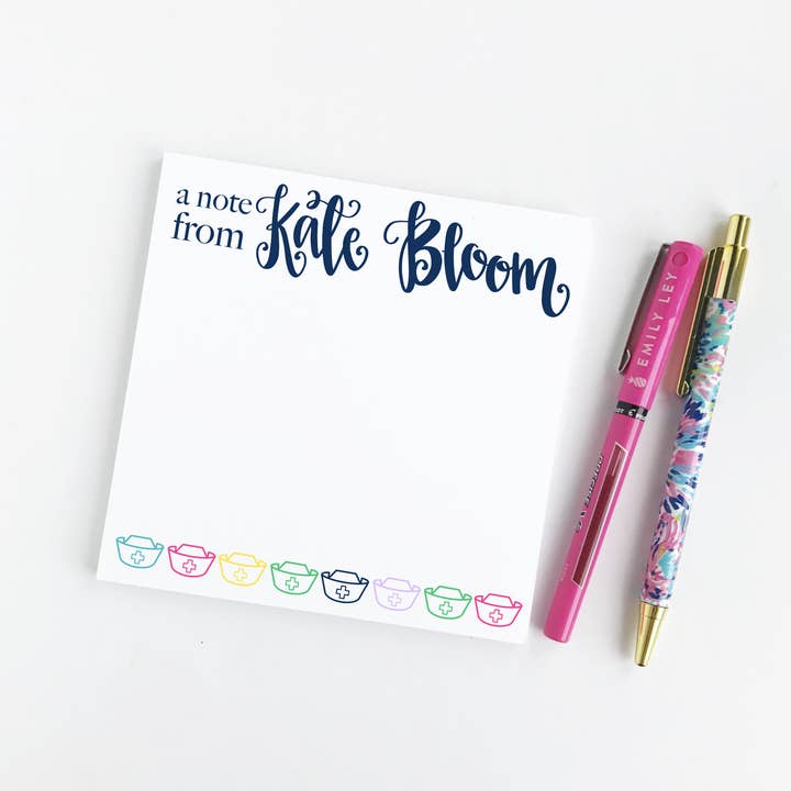 Personalized Nurse Notepad for wholesale by The Redheaded Camel