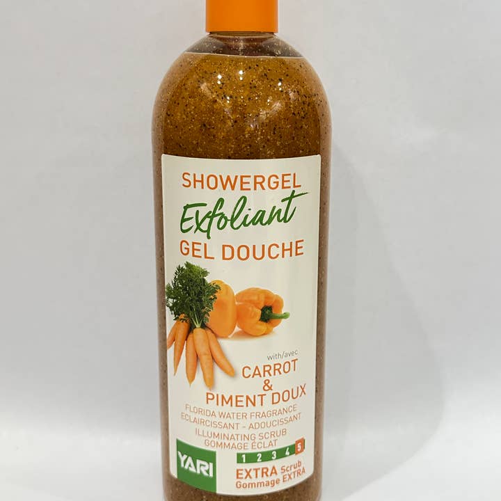 Carrot & Sweet Pepper Exfoliating Shower Gel YARI Extra Scrub 1L for wholesale by Afinity Care